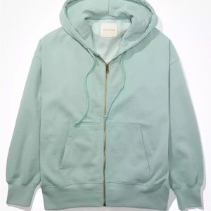 NWT AE Oversized Zip-Up Hoodie MEDUIM COLOR GREEN